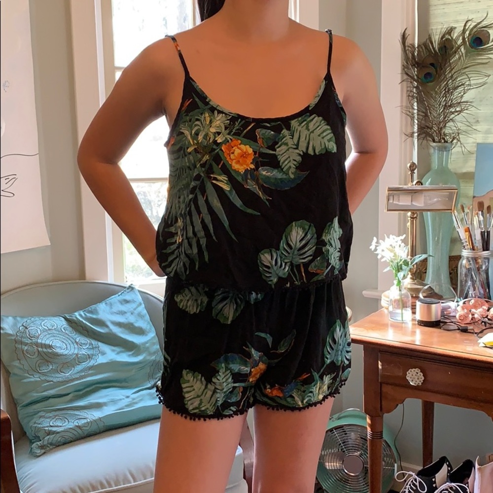 Tropical Print Romper